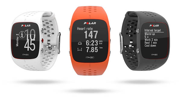 Polar M430 in white with the optical Heart Rate sensor