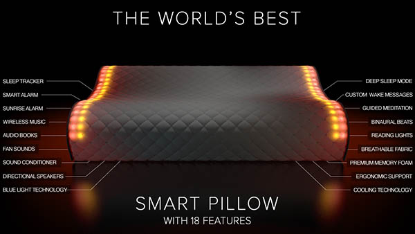 18 Features in the smart pillow.